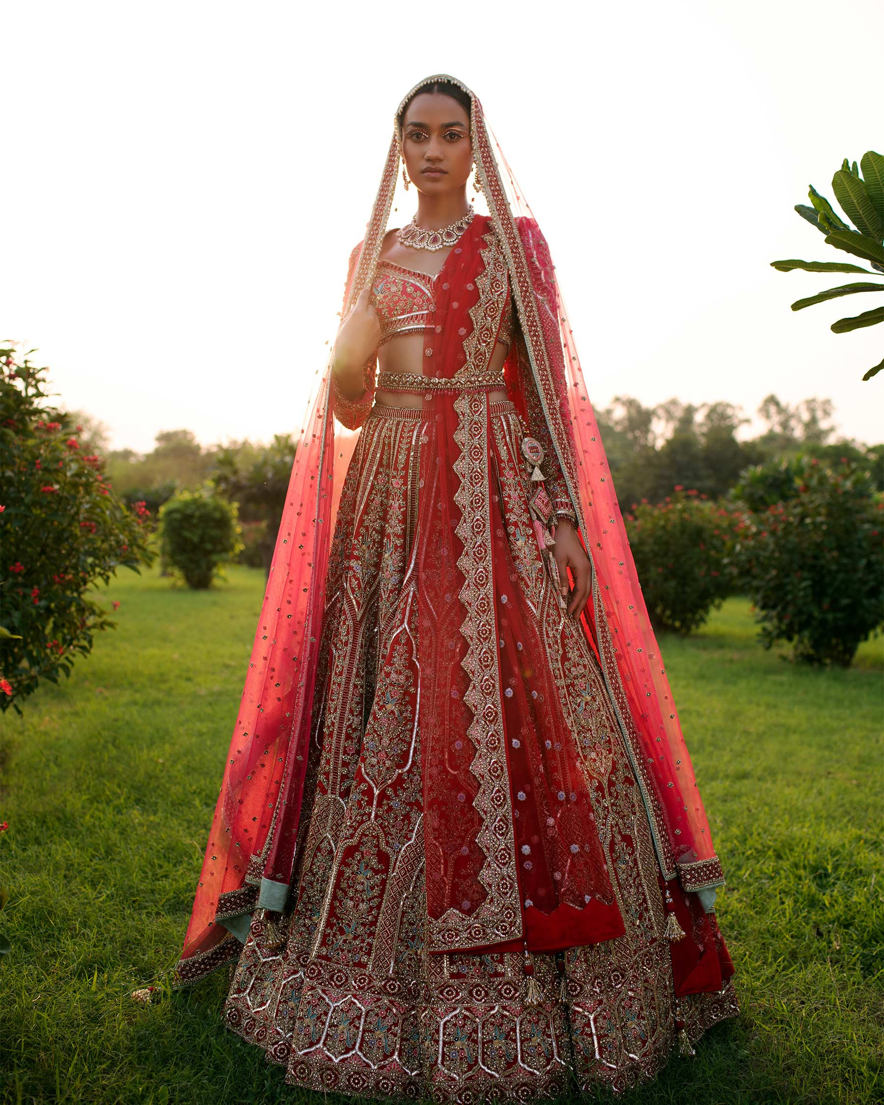 bride in lehenga